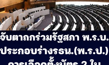 จับตาถกร่วมรัฐสภา พ.ร.บ.ประกอบร่างรธน.เรื่องการเลือกตั้งบัตร 2 ใบ (พ.ร.ป.)-หมอระวีลั่นพรรคเล็กไม่รับร่างทั้ง 10 ฉบับ, สว.วันชัย เผยเสียงส่วนใหญ่ผ่านทั้ง 4 ฉบับ