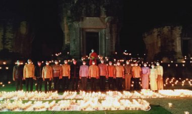 สมโภชเฉลิมฉลอง ไฟพระฤกษ์ ตระการตา ที่ปราสาทสระกำแพงใหญ่