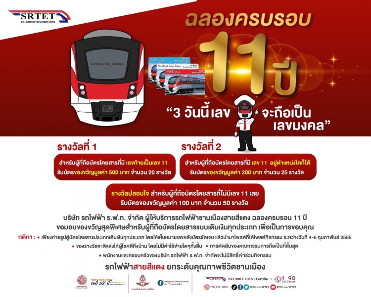 รฟฟท.ลุยจัดกิจกรรมส่งเสริมการตลาดออนไลน์-ออฟไลน์ฉลองครบรอบปีที่ 11