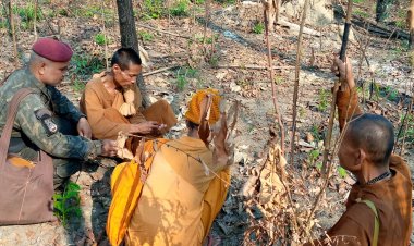 จนท.เดินเท้าเข้าช่วยพระธุดงค์หลงป่าแม่วงก์นาน15วันปลอดภัยแล้ว