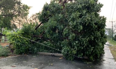 พายุฤดูร้อนถล่มสามเงาเสาไฟฟ้า-โค่นต้นไม้-บ้านเรือนพังยับ