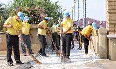 นายอำเภอเมืองปทุมฯนำจิตอาสาพัฒนาริมน้ำสวนเทพปทุม