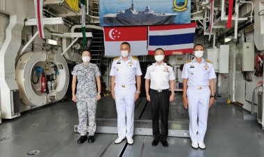 ผบ.กองเรือยุทธการ เยี่ยมคำนับ ผบ.ทร.สิงคโปร์ ในโอกาสเปิดการฝึก SINGSIAM 20