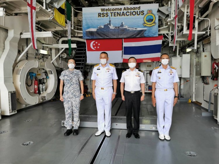 ผบ.กองเรือยุทธการ เยี่ยมคำนับ ผบ.ทร.สิงคโปร์ ในโอกาสเปิดการฝึก SINGSIAM 20