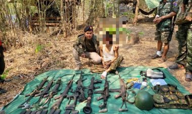 KNLA จับ ร.อ.เมียนมา พร้อมยึดยึดอาวุธปืนและยุทโธปกรณ์เพียบ