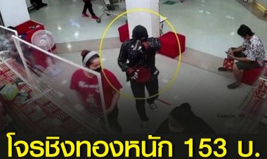 คนร้ายควงปืนบุกเดี่ยวจี้ชิงทรัพย์ร้านทองในห้างกลางเมืองโคราช กวาดทองไปกว่า น้ำหนักกว่า 153 บาท มูลค่ากว่า 5 ล้านบาท