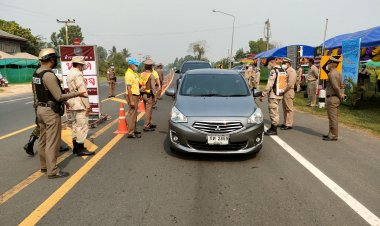 นายอำเภอโพธิ์ศรีสุวรรณ สั่งดูแลเข้มป้องกันและลดอะบัติเหตุทางถนนช่วงสงกรานต์