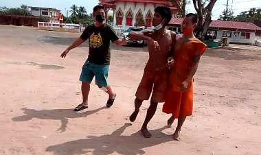 ระทึก!วิ่งไล่จับหนุ่มคลังยาบ้าป่วนในวัด