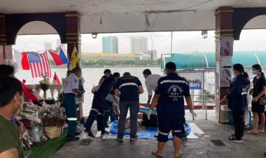 พบแล้วร่างพ่อ หลังจอดรถยนต์กระโดดน้ำต่อหน้าลูกสาวที่สะพานเจษฎาบดินทร์ นนทบุรี ก่อนลอยอืดเช้าวันนี้ที่ท่าเรือ กฟผ.บางกรวย