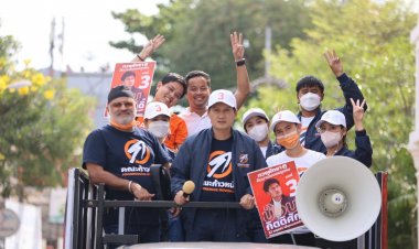 "บ๊อบ" ผู้สมัครนายกเมืองพัทยานำทีมคณะก้าวหน้า เบอร์ 3 ปราศัยอ้อนปชช.เทคะแนนเสียง