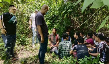 ตร.สกัดจับ 11 เมียนมา ซุกป่าริมรั้วชายแดนเตรียมลักลอบเข้ามาเลเซีย