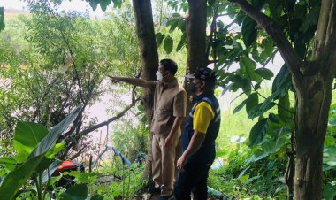 นอภ.แม่สอดรุดตรวจสอบกระแสน้ำเปลี่ยนแปลงทำให้เกิดเกาะกลางน้ำ