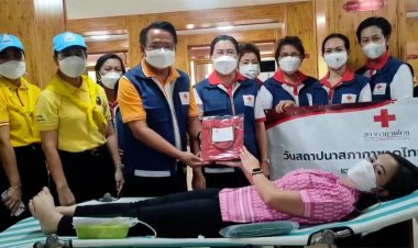 ชาวบางพลี ร่วมใจบริจาคโลหิต ครบรอบสภากาชาดไทยสถาปนา 129 ปี (มีคลิป)