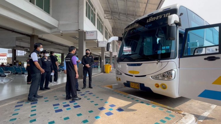 ขนส่งขอนแก่น คุมเข้มความปลอดภัยรถโดยสารสาธารณะ ตรวจความพร้อมรถ-คนขับ