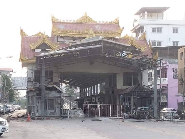 คาร์บอมบ์เมียวดีตึกอาคารพังยับ-ฝั่งไทยด้านแม่สอดไร้ผลกระทบ