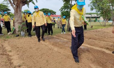 นอภ.โพธิ์ศรีสุวรรณนำจิตอาสาพระราชทานปรับปรุง-พัฒนาโรงเรียนเบญจคามวิทยาประชาสรรค์​