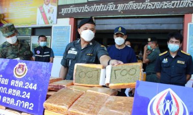 ตชด.244สกัดแก๊งค้ากัญชาข้ามชาติริมโขงยึด 400 กก.แต่ผู้ต้องหาหนีรอด