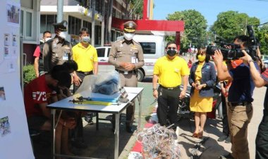 ตร.รวบ 8 หนุ่มตกงานตระเวนตัดสายเคเบิ้ลสูญเกือบ 2 ล้าน