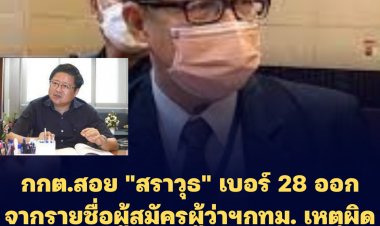 กกต.สอย "สราวุธ" เบอร์ 28 ออกจากรายชื่อผู้สมัครผู้ว่าฯกทม. เหตุผิดวินัยร้ายแรงถูกไล่ออกจากราชการ