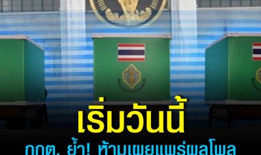 กกต. ย้ำ ห้ามเผยแพร่ผลโพลก่อนเลือกตั้ง “ผู้ว่าฯ กทม. - ส.ก.” เริ่มวันนี้