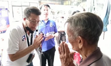 ทนายสมพร ผู้สมัคร ส.ก.มินบุรี พรรคไทยสร้างไทย  ทุ่มลงพื้นที่สุดตัว