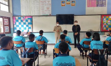 นอภ.โพธิ์ศรีสุวรรณ เยี่ยมคณะครูและรักเรียนวันเปิดเทอมวันแรก