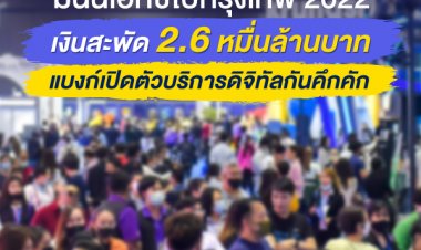 มันนี่เอ็กซ์โปกรุงเทพ 2022 เงินสะพัด 2.6 หมื่นล้านบาท แบงก์เปิดตัวบริการดิจิทัลกันคึกคัก