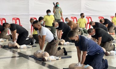 มูลนิธิร่วมกตัญญ ได้จัดมีการฝึกอบรม การกู้ชีพขั้นพื้นฐาน CPR. ให้กับพี่ๆข้าราชการ ตำรวจในจังหวัด สมุทรปราการ เป็นรุ่นแรก 