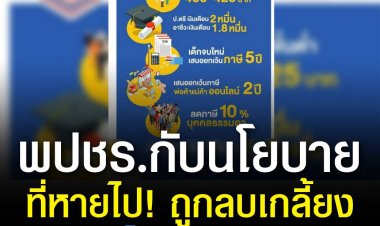 พปชร.กับนโยบายที่หายไป! ถูกลบเกลี้ยงหลังโดนย้อนเกล็ด