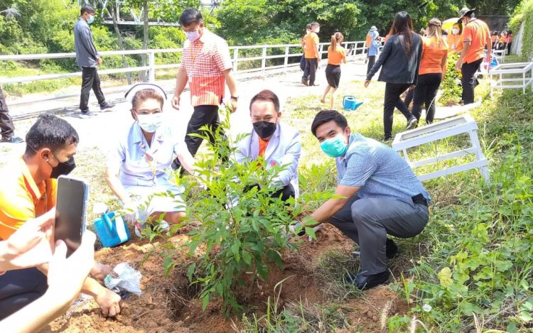 รพ.ศรีสะเกษ จัดกิจกรรมปลูกต้นไม้ เนื่องในวันปลูกต้นไม้ประจำปีของชาติ