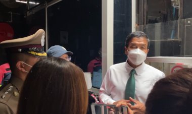 ผู้ว่าฯชัชชาติ  ลงพื้นที่ตรวจสถานที่เกิดเหตุเพลิงไหม้ บริเวณซอยสีลม 2