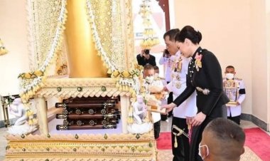 พระเจ้าอยู่หัวและพระราชินีเสด็จพระราชทานเพลิงศพหลวงพ่อวิริยังค์