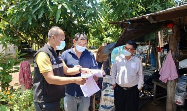 นายอำเภอขุนหาญ ออกสำรวจพื้นที่เพื่อสร้างบ้านให้ผู้ยากไร้