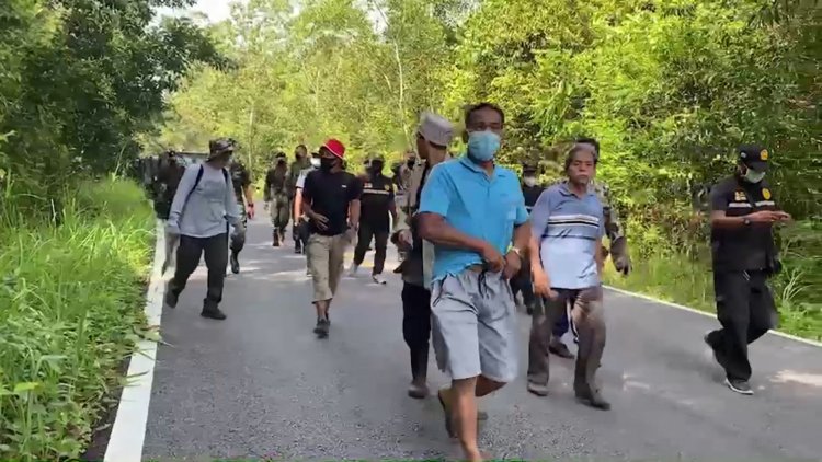 ทหารนับร้อยนายปูพรมค้น “ควนตั้งหวัน”ไล้จับเมียนมาหนีเข้าเมืองควบคุม 168 คน