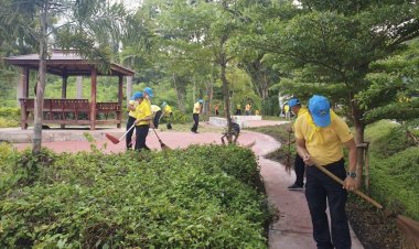 ตร.ทางหลวงเพชรบูรณ์ นำจิตอาสา ปรับปรุงภูมิทัศน์ จุดพักรถ จุดชมวิวศาลาริมทาง