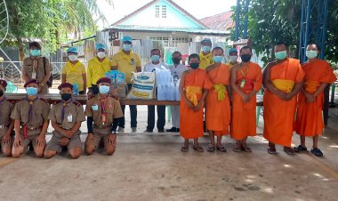 คณะ“ผู้ใหญ่หมี  แม่สอด”ร่วมทำบุญมอบสิ่งของโรงเรียนธรรมวัตรวิทยา บ้างค้างภิบาล