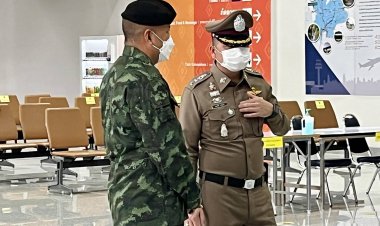 ผกก.สภ.แม่สอด นำกำลังพลอำนวยรอง.ผบ.สส.ลงพื้นที่ตรวจชายแดนไทย-เมียนมาที่พบพระ