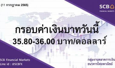 ธนาคารไทยพาณิชย์ ประเมินค่าเงินบาทในกรอบ 35.80-36.00บาท/ดอลลาร์
