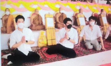 ดารานักแสดงดังแห่ทำบุญทอดผ้าสามัคคีวัดป่าประชาสามัคคีศรีสะเกษ