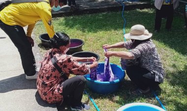 อบรมอาชีพ การมัดย้อมผ้า สร้างรายได้ให้กับชุมชนและผู้ด้อยโอกาส