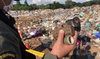 คนเก็บขยะพบลูกระเบิดชนิดสังหาร ในกองขยะโร่แจ้ง EOD เก็บกู้