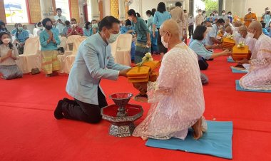 ศรีสะเกษบรรชา ตามโครงการบรรพชาอุปสมบท 910 รูป เฉลิมพระเกียรติพระบรมราชชนนีพันปีหลวง