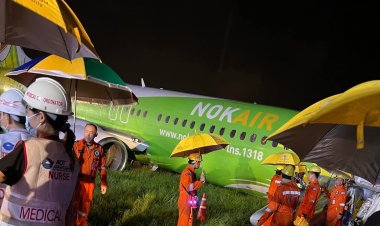 ผู้โดยสารกรี๊ดร้องระทึก!นกแอร์ลื่นไถลออกนอกรันเวย์สนามบินเชียงรายแต่ทุกคนปลอดภัย