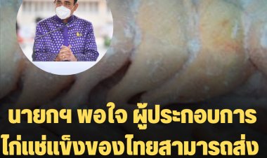 นายกฯ พอใจ ผู้ประกอบการไก่แช่แข็งของไทยสามารถส่งสินค้าไปจีนได้