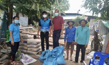 นายอำเภอขุนหาญ นำคณะลุย..! เยี่ยมยามถามไถ่ให้กำลังใจ ผู้ใหญ่บ้าน