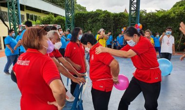 อบต.บางน้ำผึ้งจัดแข่งกีฬาพื้นบ้านกระชับความสัมพันธ์หลังโควิดซา