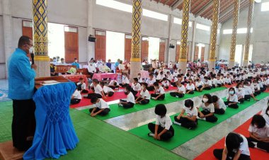 อำเภอโพธิ์ศรีสุวรรณ เปิดโครงการอบรมคุณธรรม จริยธรรมแก่เด็กนักเรียน