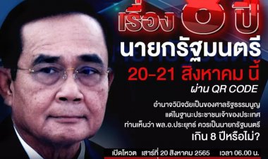 เปิดโหวตเสียงประชาชน 8 ปีนายกฯ ลุงตู่อยู่ต่อหรือควรไป