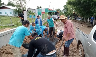 อำเภอโพธิ์ศรีสุวรรณสั่งเร่งทำธนาคารน้ำใต้ดิน เก็บน้ำยามฝนไว้ แก้ไขน้ำท่วมขังอีกด้วย