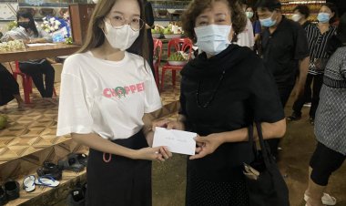 "คุณตุ๊ก นวลพรรณ ก่อประภากิจ" ร่วมงานสวดพระอภิธรรมศพ "คุณฉลอง เขียวนันใจ  ดับเพลิงนครแม่สอด"